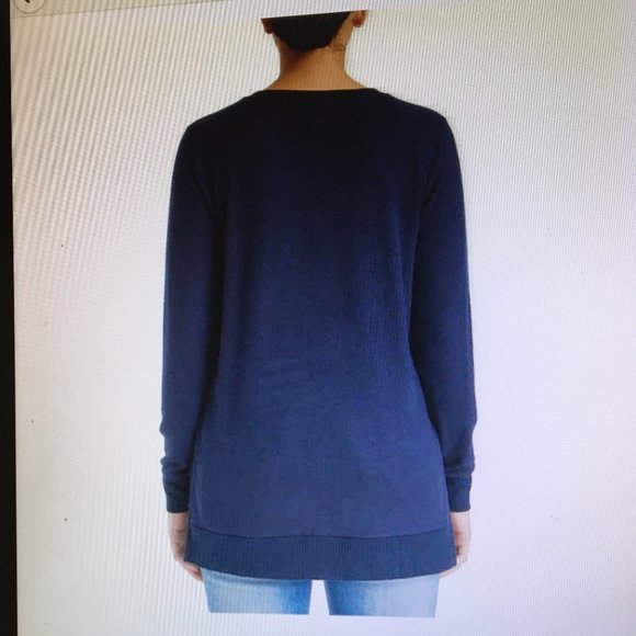 Lucky Brand  XXL NAVY BLUE Long Sleeve Sweater NWT - Picture 2 of 5